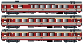 L.S. Models LS40802AC - H0 - 3-tlg. Set Personenwagen Jules Verne, SNCF, Ep. IV - Set 3 - AC